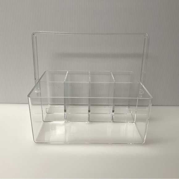 VINTAGE Acrylic Brush Caddy Handle Clear - Picture 2 of 10